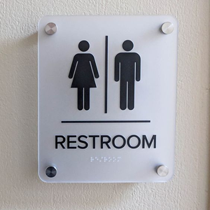 BOYANG trusted metal acrilico toilet door sign per hotel e altri luoghi pubblici per uomini e donne porta del bagno all'ingrosso - Product Image 4