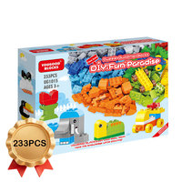 Ensemble de blocs de construction personnalisés OEM de 233 pièces, thème Paradis Animalier, jouet éducatif à marque privée, vente en gros, approvisionnement en vrac, cadeau