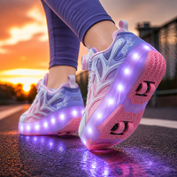 Chaussures à roulettes doubles pour enfants en gros, garçons, filles, unisexe, roues en PU, baskets à boucle rotative, OEM ODM Ruidongle