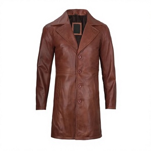Men Long Over-knee Coat <b>Leather</b> <b>Jacket</b> Parkas Warm Faux Men's <b>Leather</b> Trench Coat for Man - Product Image 1