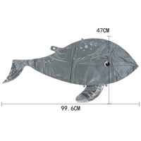 Nouveau gros gonflable hélium mer poisson ballons fête d'anniversaire jouet unique unisexe cadeau jouet imprimé 4d dauphin poisson ballon feuille