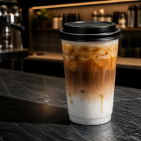 Gobelets en plastique pour les boutiques de bubble tea, impression personnalisée, vente en gros, avec couvercles