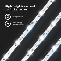 Barres lumineuses LED rigides de haute qualité 24V 8mm en aluminium, bande LED rigide 24W, bande lumineuse intelligente, boîte de synchronisation fantaisie, rétroéclairage LED pour téléviseur