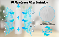 Filtre à eau en acier 304 pour robinet d'évier, purificateur d'eau rotatif à 360° ANSI42, réduit les métaux lourds, élimine 99,6% du plomb, améliore le goût