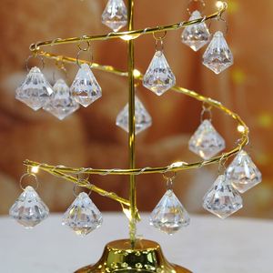 Hot Sale Cold White <b>LED</b> Battery Powered Eco-friendly Christmas <b>Tree</b> Light with Crystal Ornaments Holiday Kid Gifts - Product Image 4