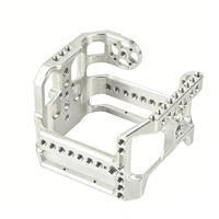 Service de fraisage CNC 5 axes, support de cage de caméra en aluminium OEM, composants de stabilisateur de cardan de drone usinés sur mesure
