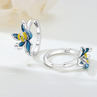 Boucles d'oreilles en argent sterling S925 plaqué or rose avec perle de culture d'eau de mer et zircon, motif dessin animé, pour femme, classiques, pour mariage, fiançailles, fête, anniversaire