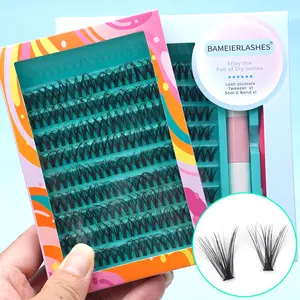 500 Fãs Pro Made Fãs Extensões De Cílios Própria Marca Diy Cílios Spikes Leve Faux Mink Lash Segmentos