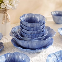 Set Peralatan Makan Rumah Tangga Model Baru 2025 Porselen Sumpit Berukir Gaya Minimalis Warna Underglaze Hadiah Pernikahan/Hadiah Rumah Baru