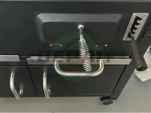 เตาย่างสแตนเลสแบบตั้งพื้นกลางแจ้ง ใช้ได้ทั้งแก๊สและถ่าน พร้อมเตา 3 หัว - Product Image 4