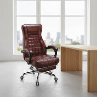 Chaises de bureau exécutives modernes 2026 pour la maison et les salles de conférence, confortables, réglables, en cuir PU, avec appui-tête