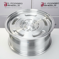 Jantes en alliage de style Mag, ovales, pleines, argentées, polies, vintage, 15, 16, 17 pouces, pour voitures américaines muscle rétro, 5x114.3 5x120, compatibles Mustang