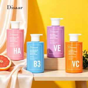 Lozione corpo schiarente Disaar 500ml con vitamina C, niacinamide, retinolo e acido ialuronico, crema idratante illuminante per il corpo. - Product Image 1