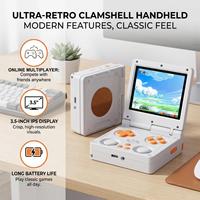 Console de jeu portable rétro à clapet, lecteur de jeux vidéo portable, double sticks analogiques 3D, mini machine de jeu de poche