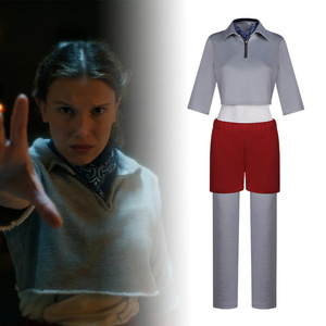 Disfraz de Cosplay de Eleven de la Quinta Temporada de Stranger Things de Star's Edge, Chándal Gris para Halloween - Product Image 1