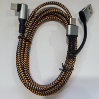 Nylon tressé de qualité supérieure 3 en 1 câble de charge rapide de type c USB A / USB C vers chargeur rapide de type C