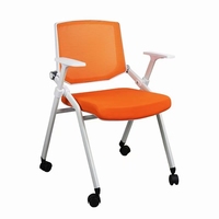 Chaise de conférence et de formation de bureau au design moderne, pliable en métal, réglable et confortable