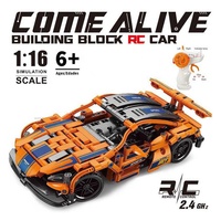 DWI 2.4G nouveauté STEM DIY TOYS 1: 16 échelle jouets de construction voiture 408 pièces blocs de construction blocs de construction voiture Rc camion jouets pour enfants