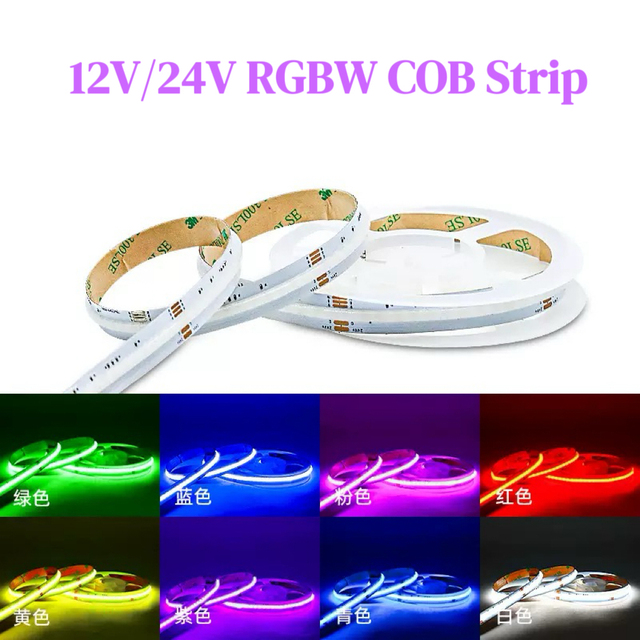 High Density 896LEDS/M RGBW COB LED Strip Light DC24V Smart COB RGBW Strip