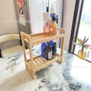 Bamboo Double Layer <b>Desktop</b> <b>Shelf</b> 2 Tier Multipurpose Storage Rack For Kitchen Bathroom Living Room Balcony - Product Image 2