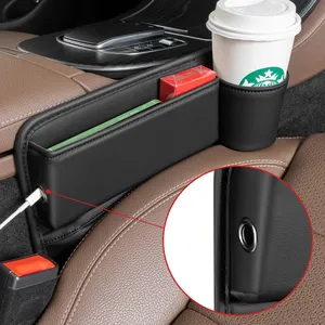 Luxe Lederen Auto <span class=keywords><strong>Seat</strong></span> Gap Filler Opbergdoos Voorstoel Spleet <span class=keywords><strong>Organizer</strong></span> En Opbergbox Houder
