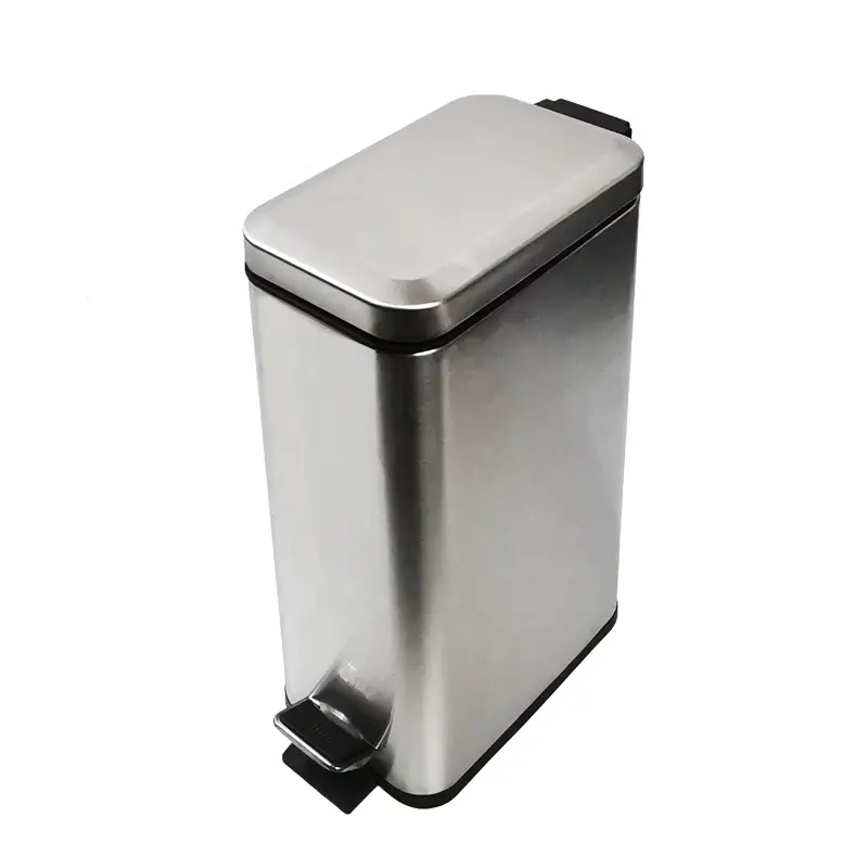 Großhändler 15L Metall rechteckig 8L Pedal Bin 5 Liter Rechteck Mülleimer Edelstahl Mülleimer für die Küche zu Hause