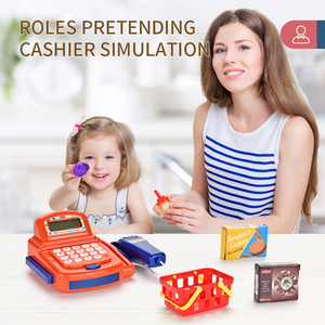 Juego de Supermercado de Simulación de Plástico para Niños, Modelo de Frutas y Comida, <span class=keywords><strong>Calculadora</strong></span>, Dinero, Juego de Imitación, Caja Registradora con Luz y Sonido - Product Image 3