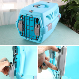 Cage de transport pour animaux de compagnie, en plastique, pour chats et chiens, transport aérien, coque rigide portable avec bol ZH-0100 - Product Image 4