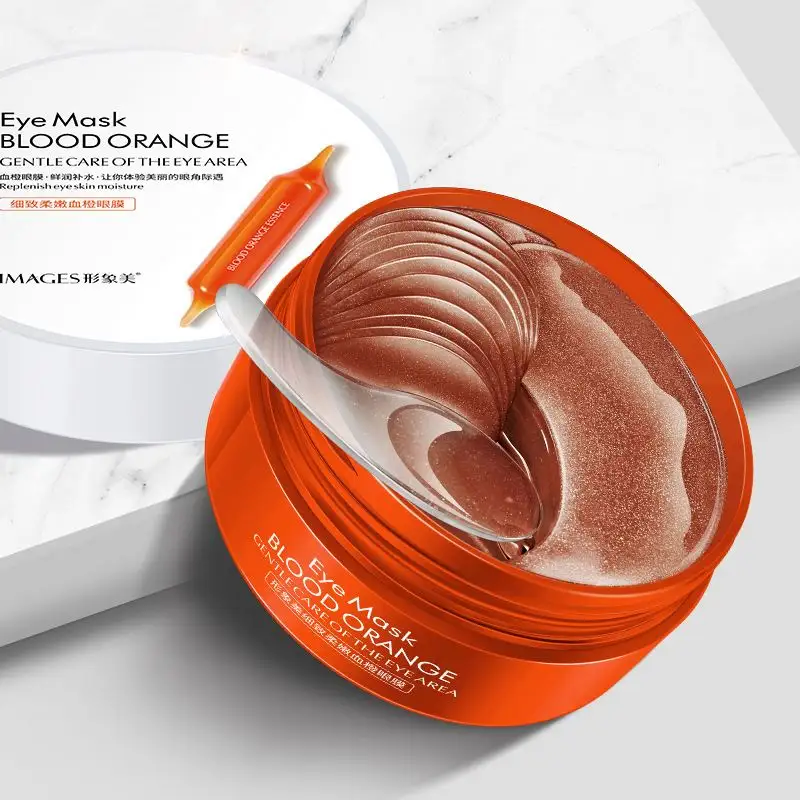 Bilder Großhandel Handelsmarke OBO Kosmetik Hautpflege Blutorange schlafen Gold Kollagen Kristall Hydro gel Augen maske