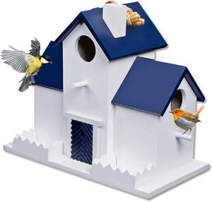 Bitmemiş ahşap kuş evleri dışında asılı ahşap kuş evleri sanat ve zanaat projeleri için Birdhouse kitleri ahşap kuş kafesi - Product Image 5