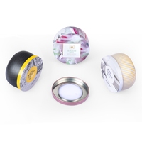 Boîte en métal ronde pour bougies, emballage cadeau d'usine, boîte personnalisée pour savon et bougies avec couvercles, boîte en métal pour baume solide