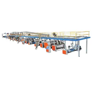 economic type lower speed 5 layer double corrugated cardboard paper flute production line