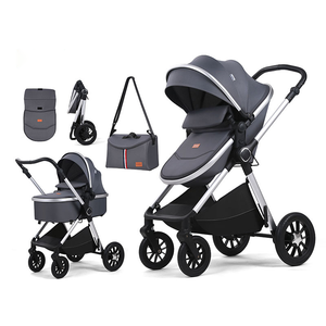 Poussette et trotteur multifonctionnel pliable à 4 roues en métal Purorigin OEM pour bébés de 0 à 3 ans - Product Image 1