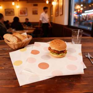 Wholesale Reusable Coated Biodegradable Wax <b>Paper</b> Custom Logo Eco-Friendly Restaurant Sandwich <b>Burger</b> Hamburger Packaging - Product Image 4