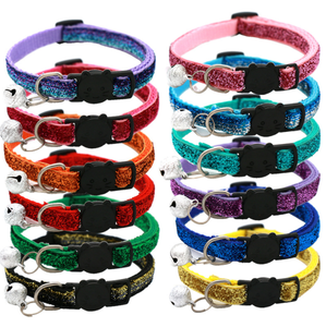 Collar de cabeza de gato, hebilla de seguridad de lujo, Color dorado, terciopelo, nuevo - Product Image 1