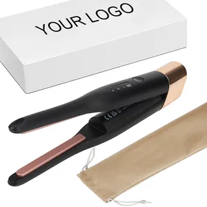 Plancha de Cabelo profilli USB akülü Mini saç demir kablosuz 2 in1 3/10 inç kalem düzleştirici saç düzleştirici