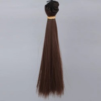 Perruques de poupée droites 15*100cm, résistantes à la chaleur, cheveux de poupée haute température, 1/3 1/6 BJD, perruques de poupée DIY