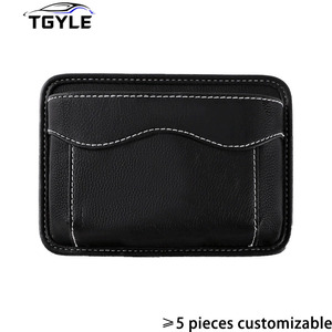 Organizador Multifuncional para Auto de PU, Organizador Adhesivo para Consola Central y Laterales de Asientos, <span class=keywords><strong>Bolsa</strong></span> de Almacenamiento para Teléfono Móvil - Urange Color Oscuro - Product Image 1
