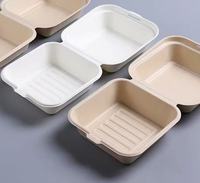 Assiettes jetables en bagasse de canne à sucre biodégradables et compostables avec logo personnalisé pour événements de marque 6x6 pouces
