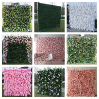 Mur de fond en herbe artificielle verte fait main pour mariage, Saint-Valentin et décoration de fête à domicile