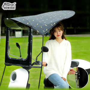 Parapluie personnalisé pour moto vélo électrique <span class=keywords><strong>Scooter</strong></span> Parasol extérieur coupe-vent Queue d'aronde Revêtement noir Moteur <span class=keywords><strong>Abri</strong></span> contre la pluie - Product Image 3