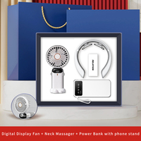 ZMHQ Ensemble Cadeau de Noël 2027 : Éventail Pliable + Masseur de Cou + Batterie Externe - Souvenir de Mariage pour les Invités