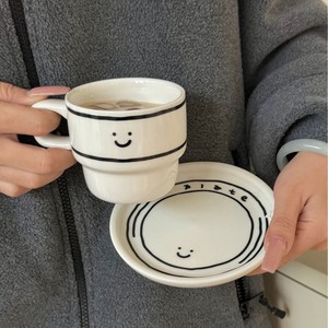 Taza de Cerámica con Diseño de Cara Sonriente de Dibujos Animados Estilo Coreano, 201-300 ml, Resistente al Calor, para Uso Doméstico, Desayuno, <span class=keywords><strong>Café</strong></span> y Jugos - Product Image 5