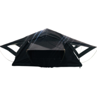 Mini tente de toit de voiture 4x4 pour 4 personnes PVC maille tissu arrière pliant Camping abri pour extérieur Overland Soft Shell toit tentes