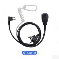 Écouteurs filaires intra-auriculaires à tube acoustique transparent 2 broches GT73W-M Motorola M Plug pour talkie-walkie