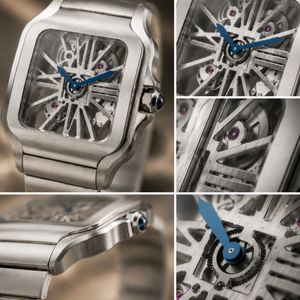 Designer Original High Quality <b>Skeleton</b> <b>Watch</b> Square <b>Skeleton</b> Dial Sapphire Crystal Style Men's <b>Automatic</b> Mechanical <b>Watch</b> - Product Image 4