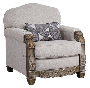 Style américain <span class=keywords><strong>en</strong></span> bois massif sculpté cadre coton lin tissu canapé salon canapé ensemble <span class=keywords><strong>gris</strong></span> <span class=keywords><strong>en</strong></span> bois massif tissu canapé - Product Image 6
