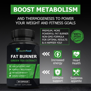 Private Label Green Tea Extract Fat Burner Capsules Promotes Clarity and Focus Supports Healthy Digestion Metabolism Boost - Product Image 2