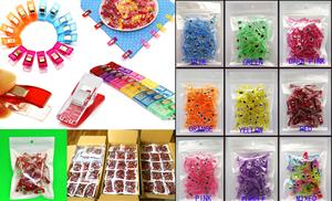 50支小奇迹缝纫装订夹各种颜色绗缝配件透明弹簧装订夹缝纫概念 - Product Image 4