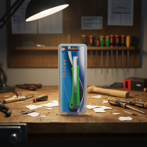 MNJ Cutter 18913 Utility Knife With Green Handle For Precision Cutting 12Pcs Pack - Product Image 2